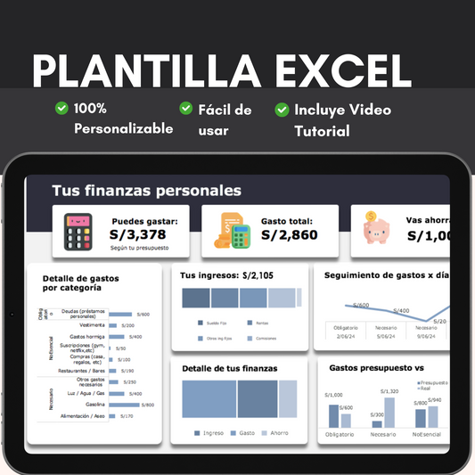 Plantilla de Finanzas Personales - Azul