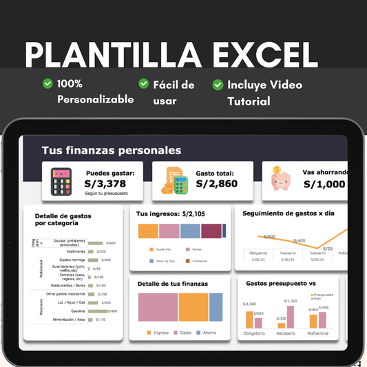 Plantilla de Finanzas Personales - Colores Pasteles